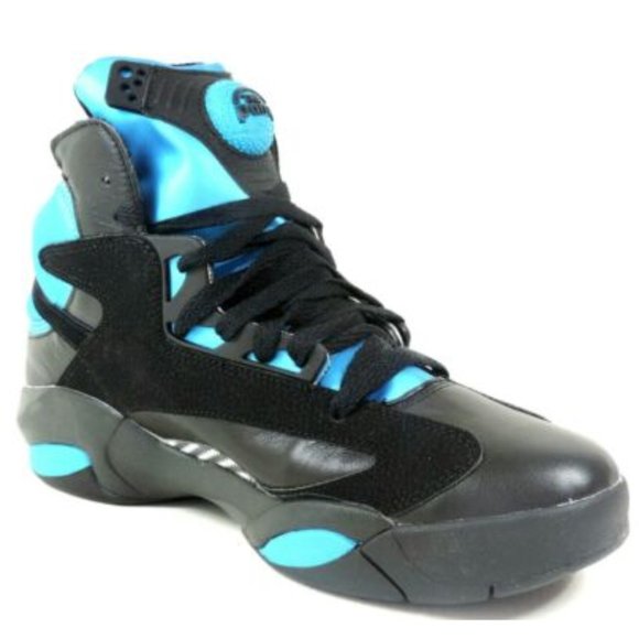 Reebok SHAQ ATTAQ Mens Shoes Black Azure - Picture 3 of 8